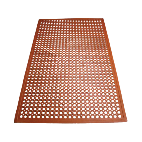 Floor Mat Anti-Slip & Anti-Fatigue Red Rubber 3' x 5' x 1/2"