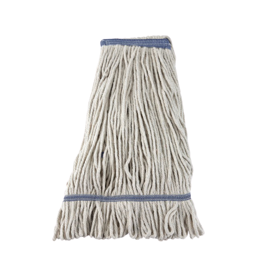 Wet Mop Head Loop End 24 oz. 4-Ply Poly Cotton Blend Yarn White
