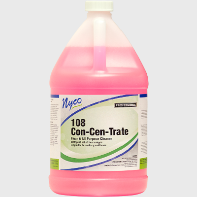 Nyco Products 108 Con-Cen-Trate Floor & All Purpose Cleaner - 4 Gallons/Case