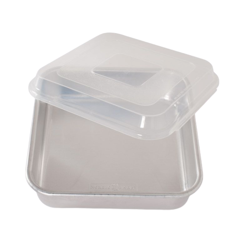 Nordic Ware 9" x 9" Square Cake Pan with Lid 9" x 9" Silver Aluminum