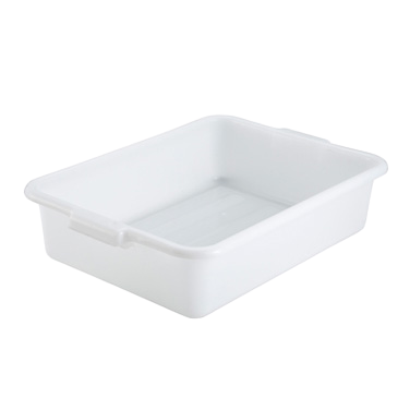 Dish Box White Polypropylene 20-1/4" x 15-1/2" x 5"