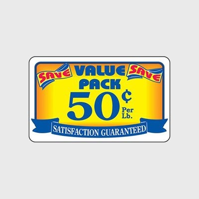 Value Pack Label Save 50¢ Per lb  - 500/Roll