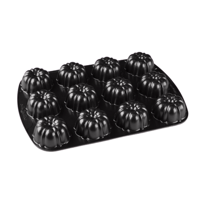 Nordic Ware Bundt Brownie Pan 4 Cups Black Cast Aluminum 52824
