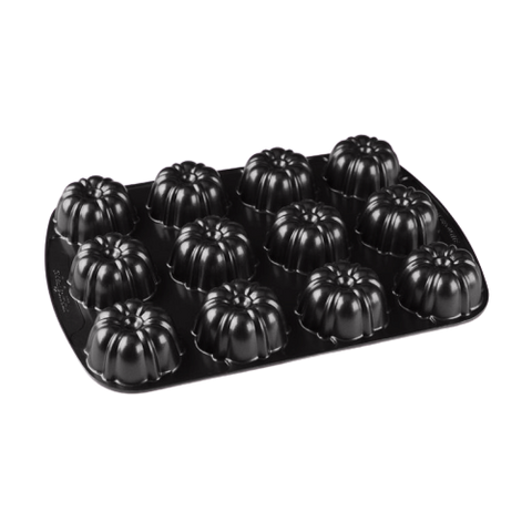 Nordic Ware Bundt Brownie Pan 4 Cups Black Cast Aluminum