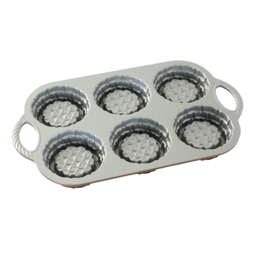 Nordic Ware Shortcake Baskets Pan 3 Cups Golden Brown Cast Aluminum