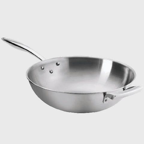 Browne Thermalloy® Tri-Ply Stainless Steel Wok 9 Quart