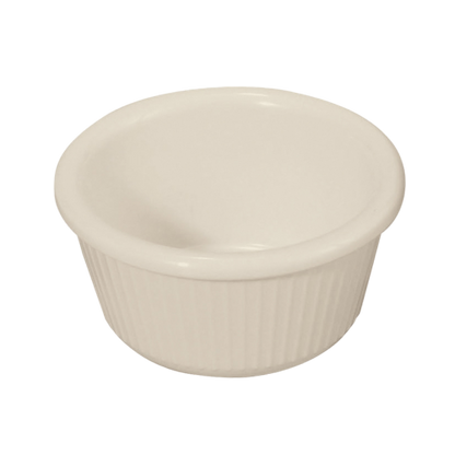 Ramekin Fluted 3 oz. Bone Melamine - One Dozen