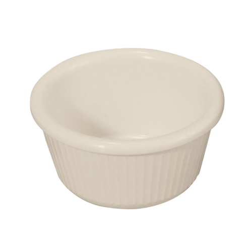 Ramekin Fluted 3 oz. Bone Melamine - One Dozen