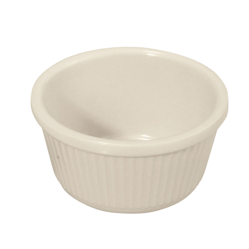 Ramekin Fluted 4 oz. Bone Melamine - One Dozen