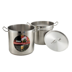 Double Boiler with Cover 20 qt. Tri-Ply Heavy Duty 18/8 Stainless Steel 11-7/8" Diameter x 11-1/2" Height