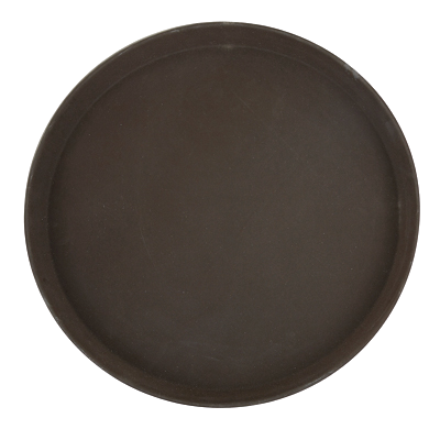 Easy-Hold Tray Round Brown Plastic 11" Diameter
