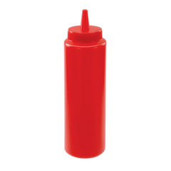 Squeeze Bottle Red BPA Free Plastic 8 oz. - 6 Bottles/Pack