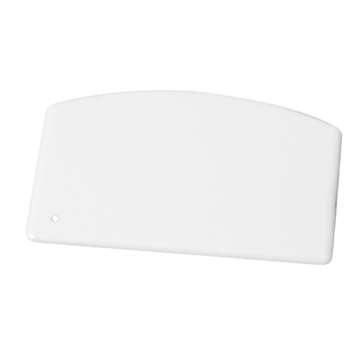 Dough Scraper Small White Plastic 5-1/2" x 3-3/4" - One Dozen