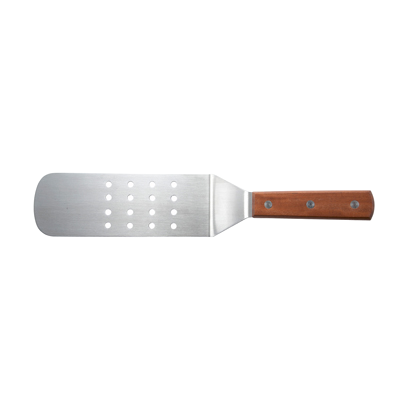 Flexible Turner Perforated Stainless Steel Satin Finish with Wood Handle 8-1/4" x 2-7/8"