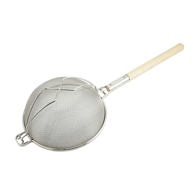 Strainer Double Tinned Mesh Nickel Plated 12" Bowl Diameter