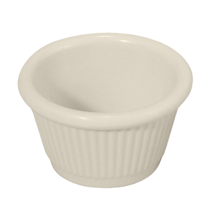 Ramekin Fluted 1-1/2 oz. Bone Melamine - One Dozen