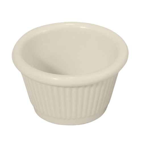 Ramekin Fluted 1-1/2 oz. Bone Melamine - One Dozen