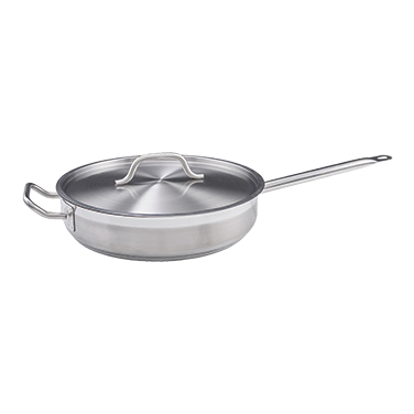Premium Induction Sauté Pan with Cover 3 qt. Tri-Ply Heavy Duty 18/8 Stainless Steel 10" Diameter x 2-3/4" Height