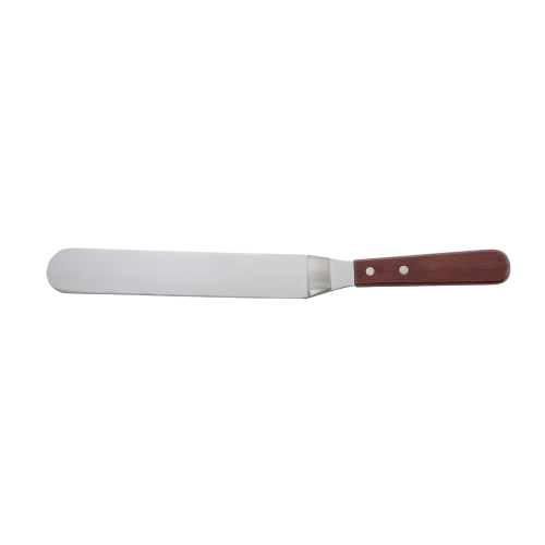 Offset Spatula Stainless Steel Satin Finish with Wood Handle 8-1/2" x 1-1/2" Blade