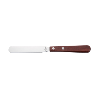 Bakery Spatula Stainless Steel Satin Finish with Wood Handle 4" x 3/4" Blade