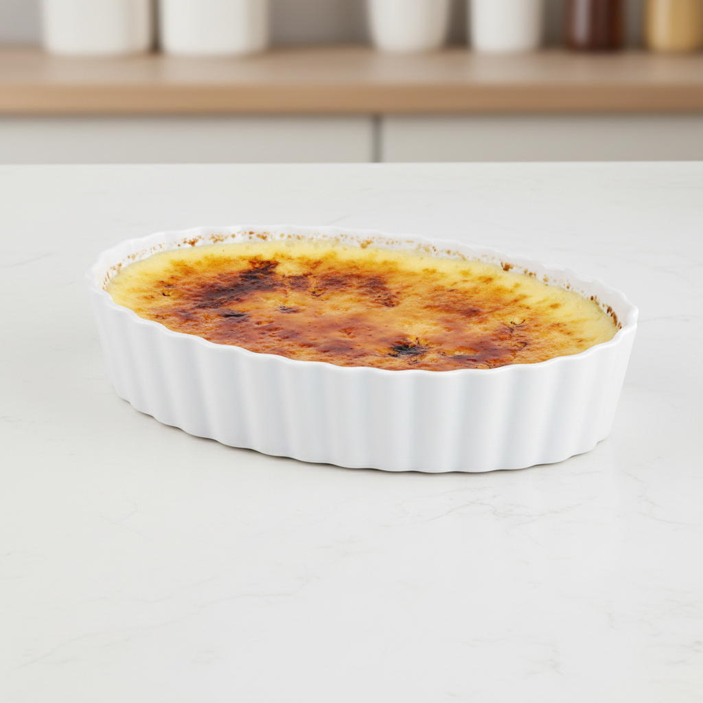 superior-equipment-supply - Harold Imports - HIC Oval Creme Brulee Dish 5" X 1" Porcelain