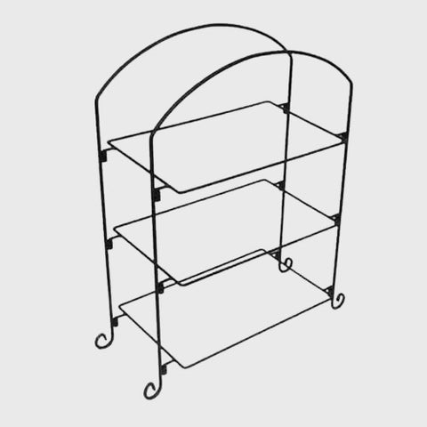 Ironworks™ Black Wrought Iron Platter Stand 24-1/2" L