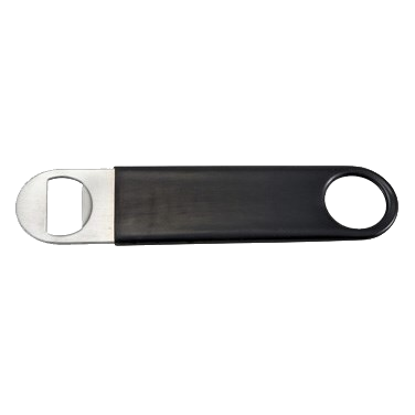 Bottle Opener Flat Black PVC-Coating Stainless Steel 7"L