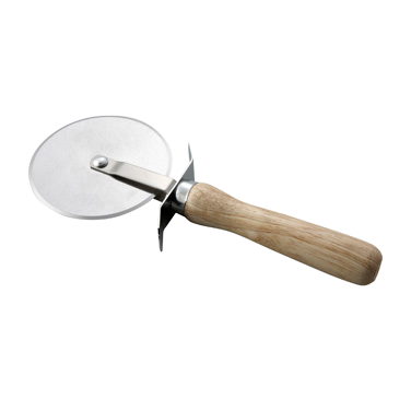 Pizza Cutter Stainless Steel with Wood Handle 4" Diameter Blade