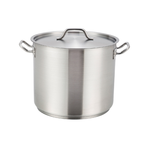 Premium Induction Stock Pot with Cover 40 qt. Tri-Ply Heavy Duty 18/8 Stainless Steel 15-3/4" Diameter x 11-3/4" Height