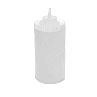 Squeeze Bottle Clear BPA Free Plastic 32 oz. Wide Mouth - 6 Bottles/Pack