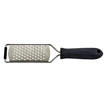 Grater with 3 mm Diameter Holes Stainless Steel with Soft Grip Black Handle 10"