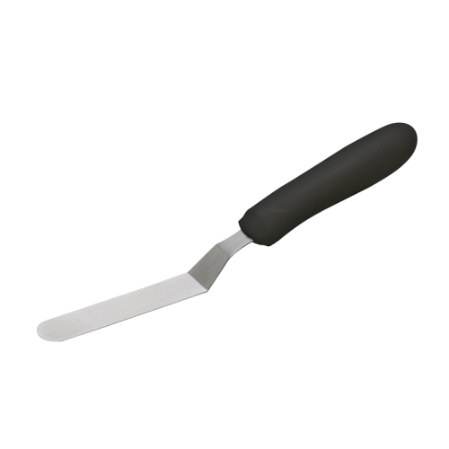 Offset Spatula Stainless Steel with Black Polypropylene Handle 3-1/2" x 3/4" Blade