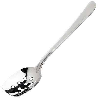 Plating Spoon Slanted & Perforated 18/8 Stainless Steel Satin Finish 8"