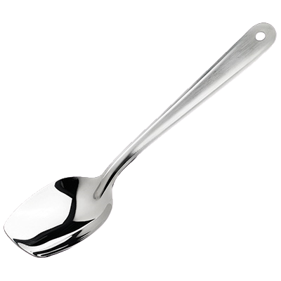 Plating Spoon Slanted & Solid 18/8 Stainless Steel Satin Finish 10"