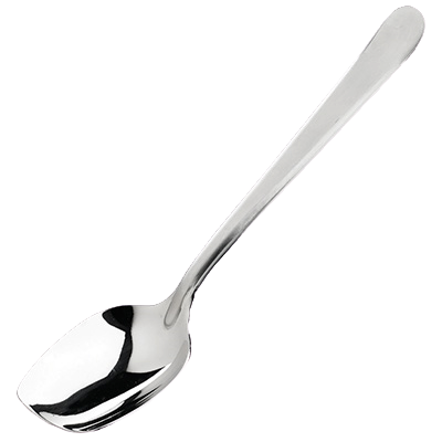 Plating Spoon Slanted & Solid 18/8 Stainless Steel Satin Finish 8"