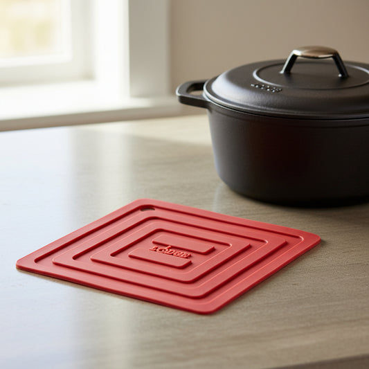 Lodge Square Silicone Pot Holder Red 6" AS6S41