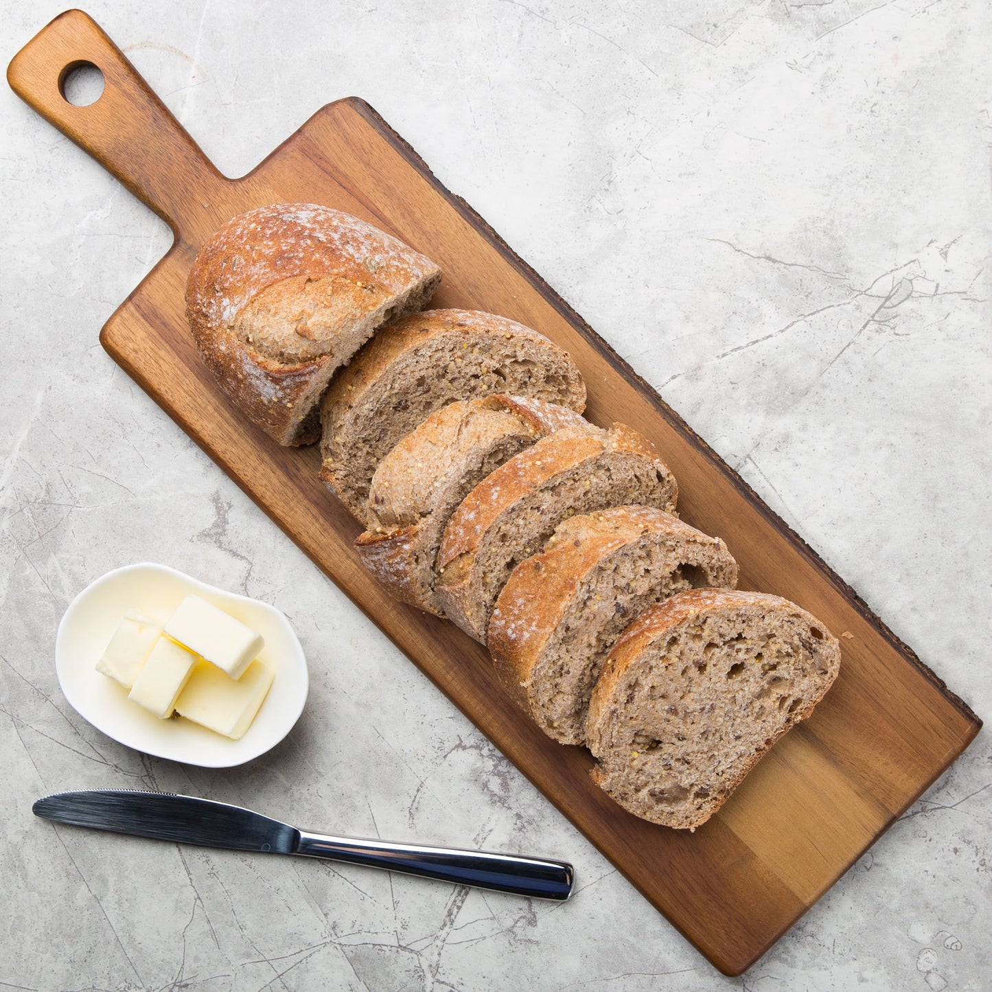 superior-equipment-supply - Winco - Rectangular Birchwood French Bread Board 22-1/2"L x 5-1/2"W x 3/4"H With Handle