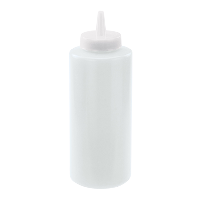 Squeeze Bottle Clear BPA Free Plastic 12 oz. - 6 Bottles/Pack