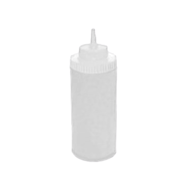 Squeeze Bottle Clear BPA Free Plastic 16 oz. Wide Mouth - 6 Bottles/Pack