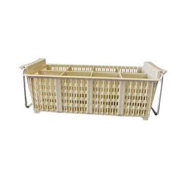 Cutlery Dishwasher Basket Rectangular Plastic 8-Compartment 17" x 8" x 6"H