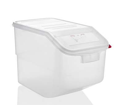 Araven Ingredient Bin 13 Gallon 22-1/4" x 13-3/8" x 16" White Polypropylene