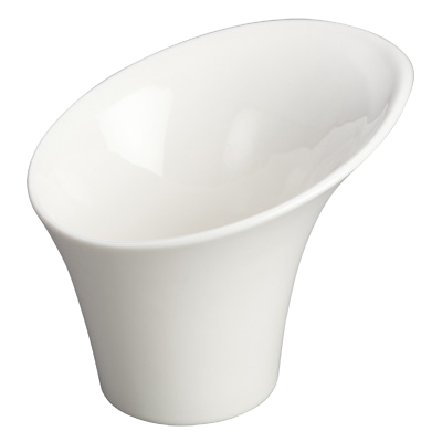 Snack Cup 6 oz. Creamy White Porcelain 5" Diameter x 3-3/4" Height - 24 Cups/Case