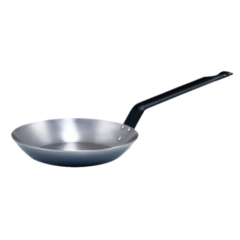 Induction French Style Fry Pan Polished Carbon Steel 8-5/8" Diameter