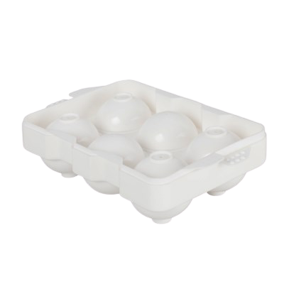 Ice Cube Tray 6-Compartment White BPA Free Polypropylene