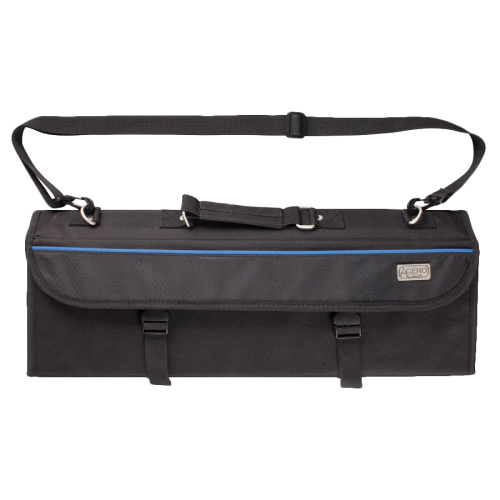 Knife Bag Black Polyester Exterior Hard Core Insert 11 Compartments