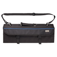 Knife Bag Black Polyester Exterior Hard Core Insert 11 Compartments