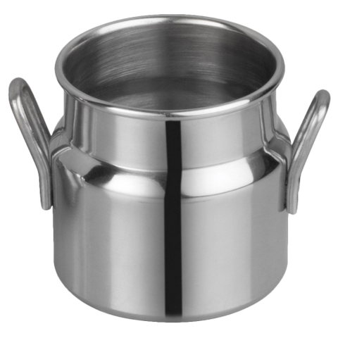 Mini Milk Can with Handles 3 oz. Stainless Steel 2" Diameter x 2" Height