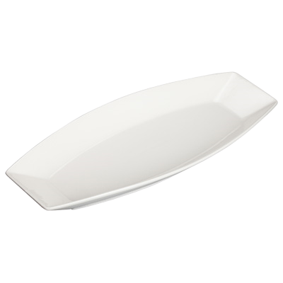 Plate Bright White Porcelain 15-1/4" x 6-1/2" - 12 Plates/Case