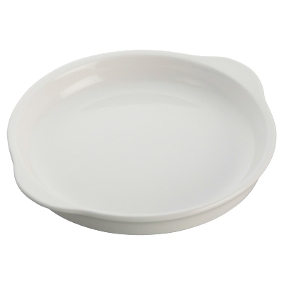 Dish Bright White Porcelain 8-3/4" Diameter - 24 Dishes/Case