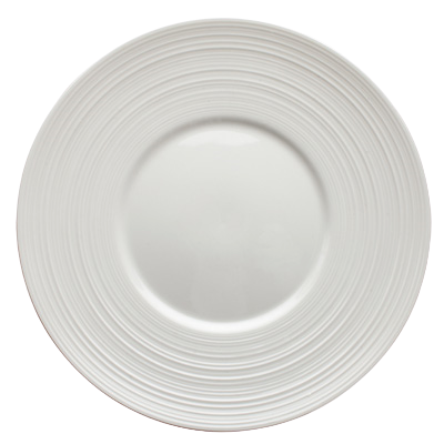 Plate Bright White Porcelain 8-1/8" Diameter - 36 Plates/Case